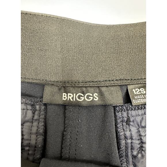 Briggs Womens Dress Pants Size 12 Short Blue Pockets Elastic Waist - Picture 4 of 13